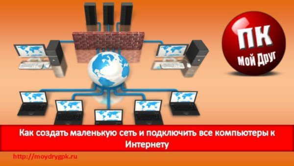 Как создать маленькую сеть и подключить все компьютеры к Интернету Локальная сеть