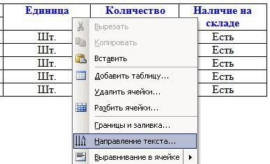 Щелкните правой кнопкой мыши по той ячейке, в которой необходимо изменить направление текста и в выпадающем меню выберите пункт – Направление текста…