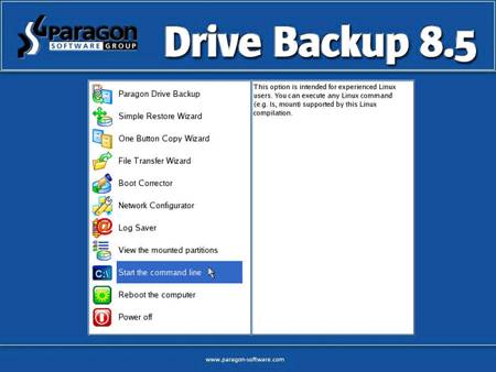 Paragon Drive Backap Personal – платная русскоязычная программа для резервного копирования и клонирования дисков.
