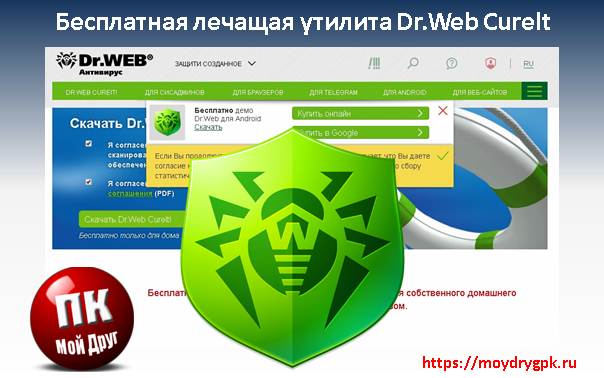 Бесплатная лечащая утилита Dr.Web CureIt для удаления вирусов Программы