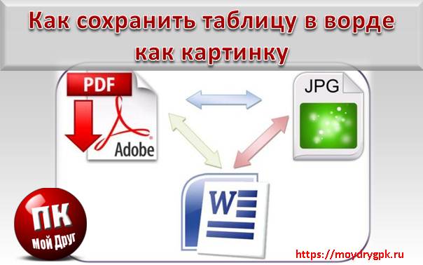 Как перевести таблицу из ворд в картинку Word