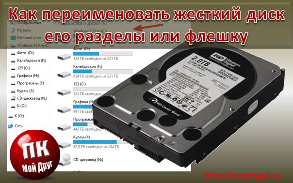 Как переименовать жесткий диск, его разделы или флешку Технические вопросы