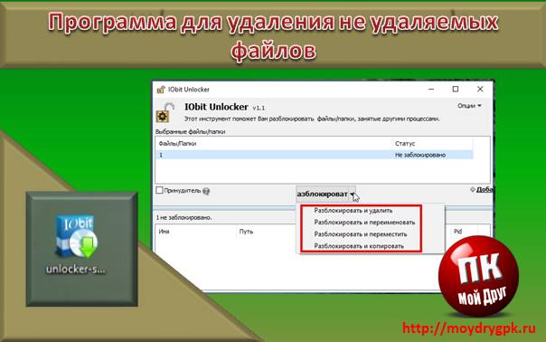 Бесплатная программа для удаления не удаляемых файлов — IObit Unlocker Программы