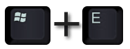 Для того чтобы открыть проводник жмем на клавиатуре клавиши «Windows + E».